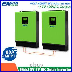 6K 4800W 110V/120V Grid-Tie Solar Inverter 24V MPPT Inverter Pure Sine Wave