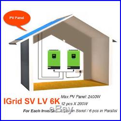 6Kva 110V Grid Tie Inverter 24V Solar Inverter 4000W MPPT Hybrid Inverters 40A