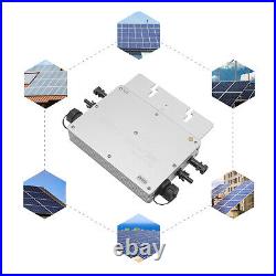 700W Micro Solar Inverter MPPT Grid Tie Pure Sine Wave DC to AC 120V Waterproof