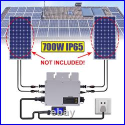 700W NEW Solar Grid Tie Micro Inverter Silver Waterproof (IP65) WVC-700W 110V