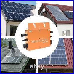800W Solar Power Inverter MPPT LCD Display 120V/230V Output Gold US Plug