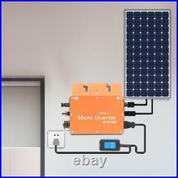 800W Solar Power Inverter MPPT LCD Display 120V/230V Output Gold US Plug