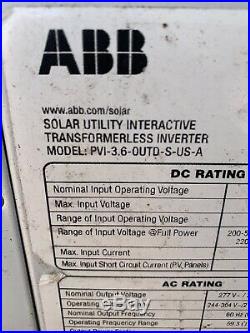 ABB PVI-3.6-OUTD-S-US Photovoltaic Grid Tied Solar Inverter 3.6KW with Meter