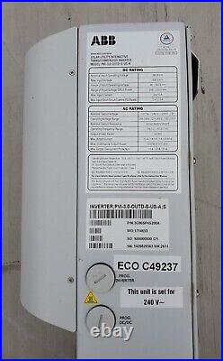 ABB Power ONE Sunpower Photovoltaic Grid Tied Inverter Model PVI-3.0-OUTD-S-US-A