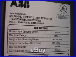 ABB UNO Solar Grid Tie Power inverter UNO-7.6-TL-OUTD-S-US-A 7.6Kw