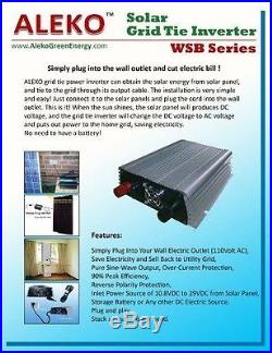 ALEKO WSB500 500W Solar Panel Power Grid Tie Inverter. Brand New Free Shipping