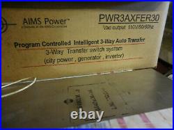 Aims Power PWR3AXFER30 Automatic Transfer Switch Inverter/Solar/Grid/Generator