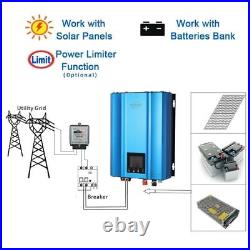 BEST Grid Tie Inverter Mppt Solar With Limiter Sensor And Battery Discharge NEW