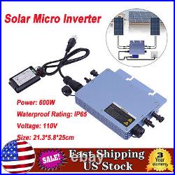 Blue 600W Solar Grid Tie Micro Inverter AC110V Output Aluminium Alloy Inverters