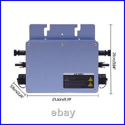Blue 600W Solar Grid Tie Micro Inverter AC110V Output Aluminium Alloy Inverters