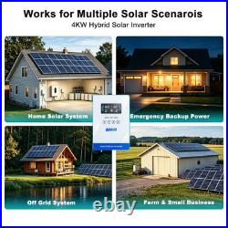 EASUN 24V 4KW Solar Hybrid Inverter Off Grid 140A MPPT Charge 120VAC PV 5600W