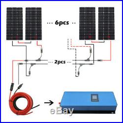 ECO 1KWith2KW Home Power Charge 100W Solar Panel and Grid Tie Inverter Roof System