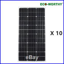 ECO 1KWith2KW Home Power Charge 100W Solar Panel and Grid Tie Inverter Roof System