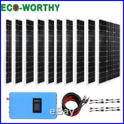 ECO 2000W 1000W Grid Tie Solar System Roof Kit + 1000With2000W Inverter Home US