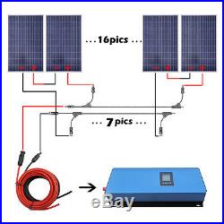 ECO 2KW Home Power Chagre 20pcs 100W Solar Panel & Grid Tie Inverter Roof System