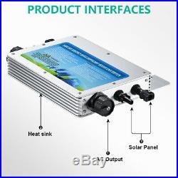 ECO 600W MPPT Watt On Grid Tie Inverter 110V AC Waterproof For Solar Panel Kit