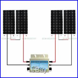 ECO 600Watt Grid-tie System 4160W Mono Solar Panel with 600W Waterproof Inverter