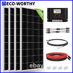 ECO-WORTHY 1.6KWH Solar Panel Kit 400W 12V Off Grid RV with Battery and Inverter
