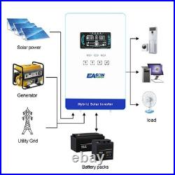 Easun 4KW 4000W 24V Hybrid Solar Inverter with MPPT 140A Pure Sine Wave Output