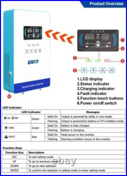 Easun 4KW 4000W 24V Hybrid Solar Inverter with MPPT 140A Pure Sine Wave Output