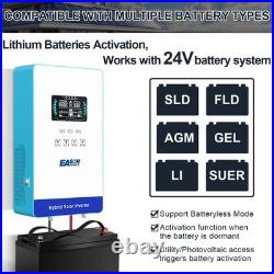 Easun 4KW 4000W 24V Hybrid Solar Inverter with MPPT 140A Pure Sine Wave Output