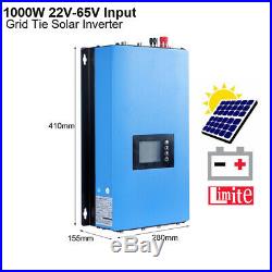 Eco-worhty 1000W Solar Panel On Grid Tie Inverter & Limiter DC 22-65V PV Battery