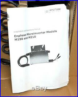 Enphase Energy Inverter M190-72- 240- S12 Grid Tie Inverter 22V-40V 10A 10x NEW