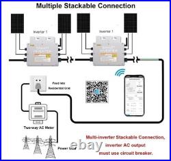 For 30V 36V PV Panel 800W Grid Tie Micro Inverter MPPT With WIFI DC30-60V AC230V