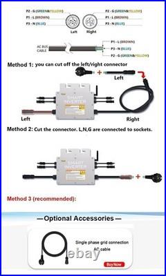 For 30V 36V PV Panel 800W Grid Tie Micro Inverter MPPT With WIFI DC30-60V AC230V