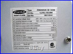 Fronius IG 3000 Solar Grid-Tie Inverter Transformer Module System 4,200,103,800