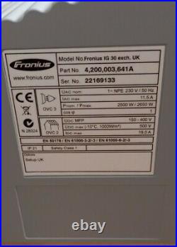 Fronius Ig30 Pv Solar Inverter 3.0kw- New- Boxed