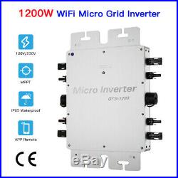 GTB-1200W 120V/230V MPPT Solar Grid Tie Micro Inverter Waterproof Pure Sine Wave