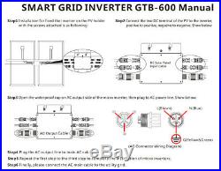 GTB-600W 120V/230V MPPT Solar Micro Grid Inverter Pure Sine Wave Waterproof Line