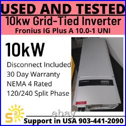 Grid Tie 10kW USED AND TESTED inverter 120/240 Fronius IG Plus Advanced 10.0-1