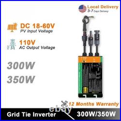 Grid Tie Inverter 300W MPPT Micro Inverter DC18-60V Input AC110V Output Solar PV