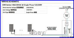 Grid Tie Inverter 300W MPPT Micro Inverter DC18-60V Input AC110V Output Solar PV