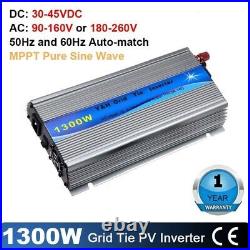 Grid Tie Solar Inverter MPPT 1300W Micro Inversor DC 30-45V PV AC 120V/220V 6V
