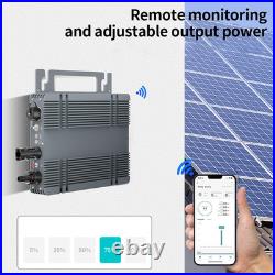 Grid Tie Solar Power Inverter, 550W APP Control Single Phase Solar Grid Tie Micr