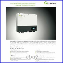 Growatt 3000W OFF/On Grid-tie Solar Inverter Dual MPPT IP65 PV550V AC230V