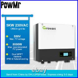 Growatt 5000W OFF/On Grid-tie Solar Inverter Dual MPPT IP65 PV550V AC230V