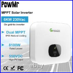 Growatt 6000W MIN TL-X Series On-grid tie Solar Inverter PV550V AC230V Dual MPP
