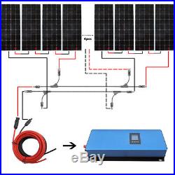 Home Roof System 1920W Grid Tie Solar Kit 12pcs 160W Solar Panel 2KW Inverter