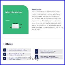 Hoymiles 1500N Solar Micro Inverter 4-in-1 Grid Tie MPPT DC to AC 240V Converter