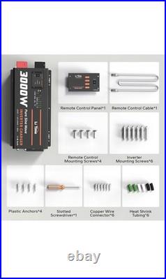 Li Time 3000W Pure Sine Wave Inverter Charger Remote UPS 12V Battery