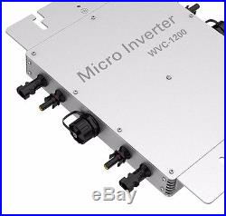 MPPT 1200W Waterproof Grid Tie Inverter DC22-50V to AC110V/220V Micro Inverter