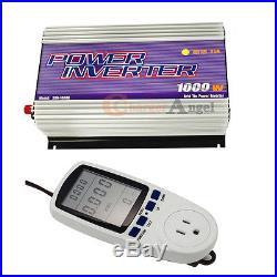 MPPT Solar 1000W watt Grid Tie Inverter 22V-60VDC TO 110V/120VAC+Power Monitor