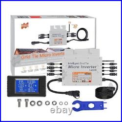 MPPT Solar Grid Tie Micro Inverter Dual 1400W IP65 30V 36V DC 110V 220VAC Kits