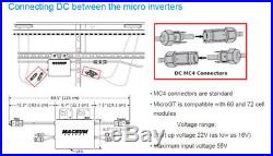 Magnum Me-mgt500 Dual Mc4 Inputs Micro-inverter 500w 240vac Grid Tie Solar Power