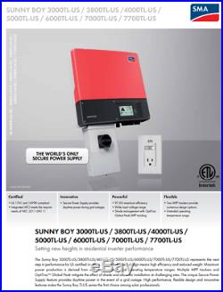 NEW 5KW SMA Sunny Boy SB5000TL-US-22 Grid Tied Inverter with Disconnect 5000W