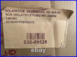 NEW SEALED SolarEdge HD-Wave Single Phase Inverter SE3000H-US000NNU2